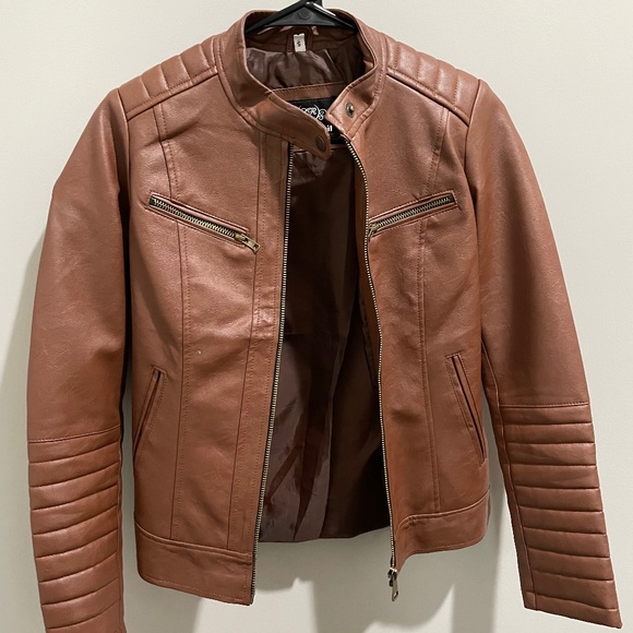 Moto Leather Jacket XS - Picture 1 of 2